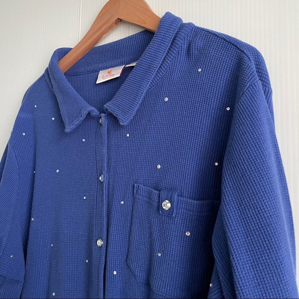 The Quacker Factory Waffle Textured Button Down - image 4